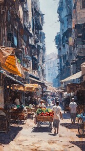 新海诚风格哈瓦那插画