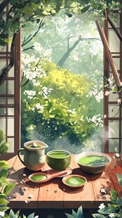 春茶插画