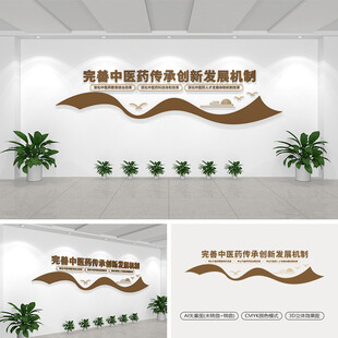 完善中医药传承发展机制文化墙
