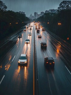 雨天城市交通