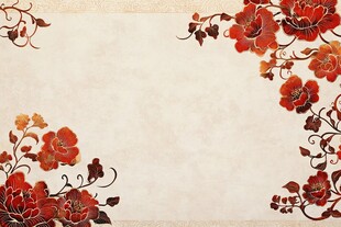 艺术古风花朵背景墙