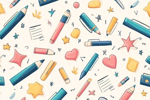 文具图案插画