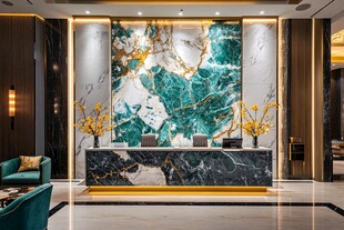 高端酒店艺术背景墙
