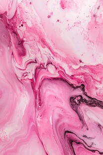 墨韵渲染粉色笔触