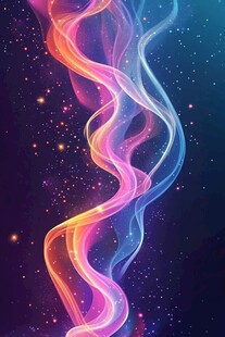 流光渐变彩色炫酷飘带