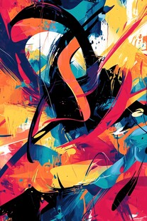 抽象装饰画飘带飞舞