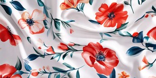 现代花满版花印花绣花