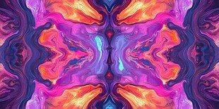 肌理彩色流体背景墙