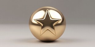 金属质感五角星