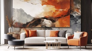 新中禅意山水岩彩画