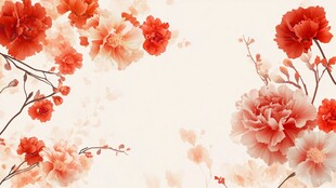 牡丹背景画