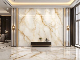 金色大理石瓷砖背景墙