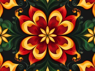 彩色艺术花面设计