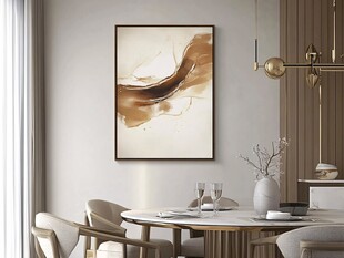 金色线条意境挂画