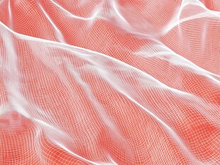 红色轻纱动感线条
