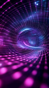 荧光色梦幻科技感