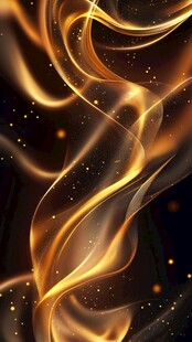 流光渐变金色炫酷飘带