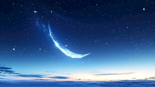 创意夜晚星点流星