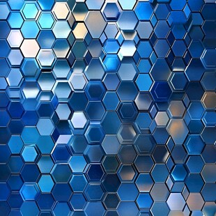 蜂窝光影光束背景