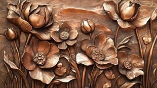 浮雕木刻花