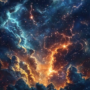 豪华大气星云装饰画