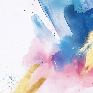 泼墨笔触水彩渐变背景