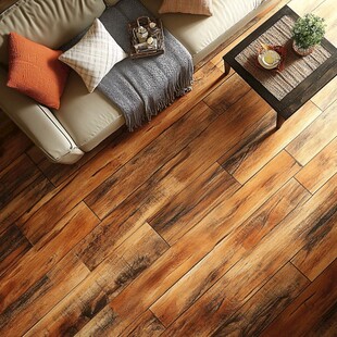 色红棕色木地板