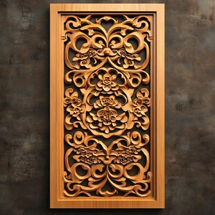 实木墙体雕刻装饰
