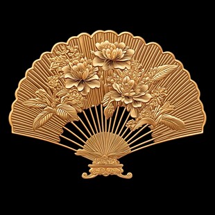 3d浮雕金属牡丹花