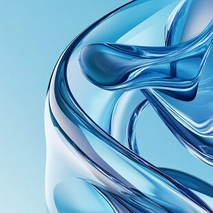 柔美蓝色曲线