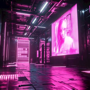 赛博朋克风格迎宾区