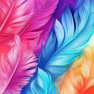 五彩缤纷翅膀花纹