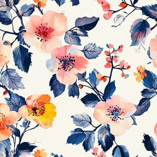 现代花满版花印花绣花