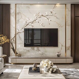 轻奢大理石背景墙