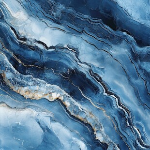 蓝色透光大理石装饰画