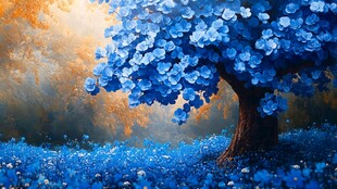 神秘梦幻的大树