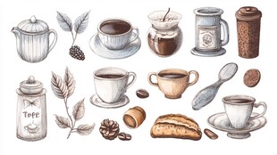 咖啡主题插画