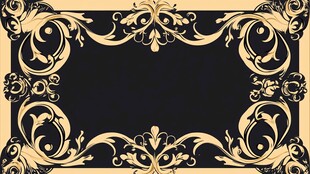 黑金色花纹