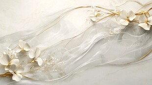 飘逸金线背景墙