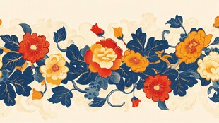 手绘创意百花壁纸