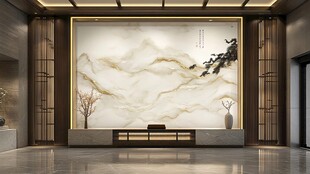 迎客松酒店客厅背景