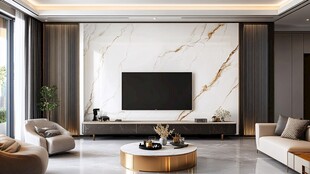 轻奢大理石背景墙