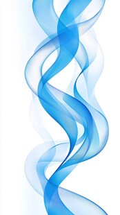 蓝色线条烟雾波浪