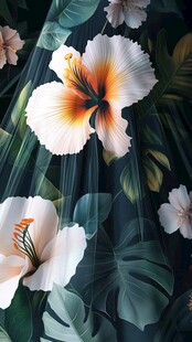 轻奢花卉装饰画