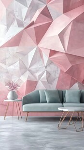 不规则几何背景墙