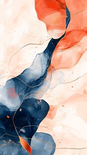 抽象装饰画飘带飞舞