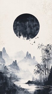 古典古风复古传统山水