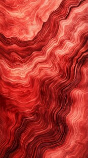 酒红色水彩波纹线条