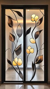 艺术玻璃推拉门