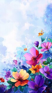 彩色绚丽梦幻唯美花朵